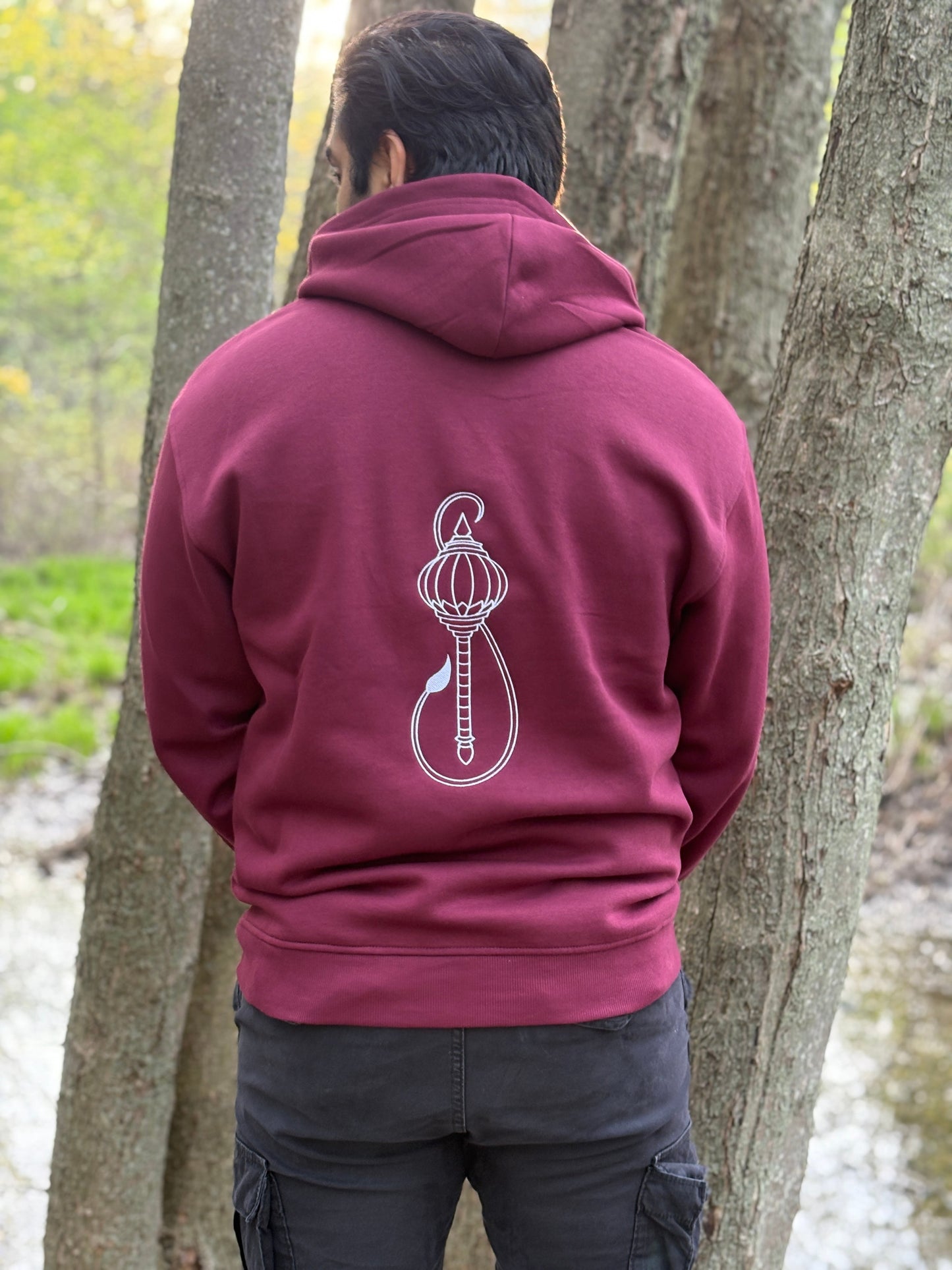 Aikyam-Hanuman-Gadaksha-Hoodie-Maroon