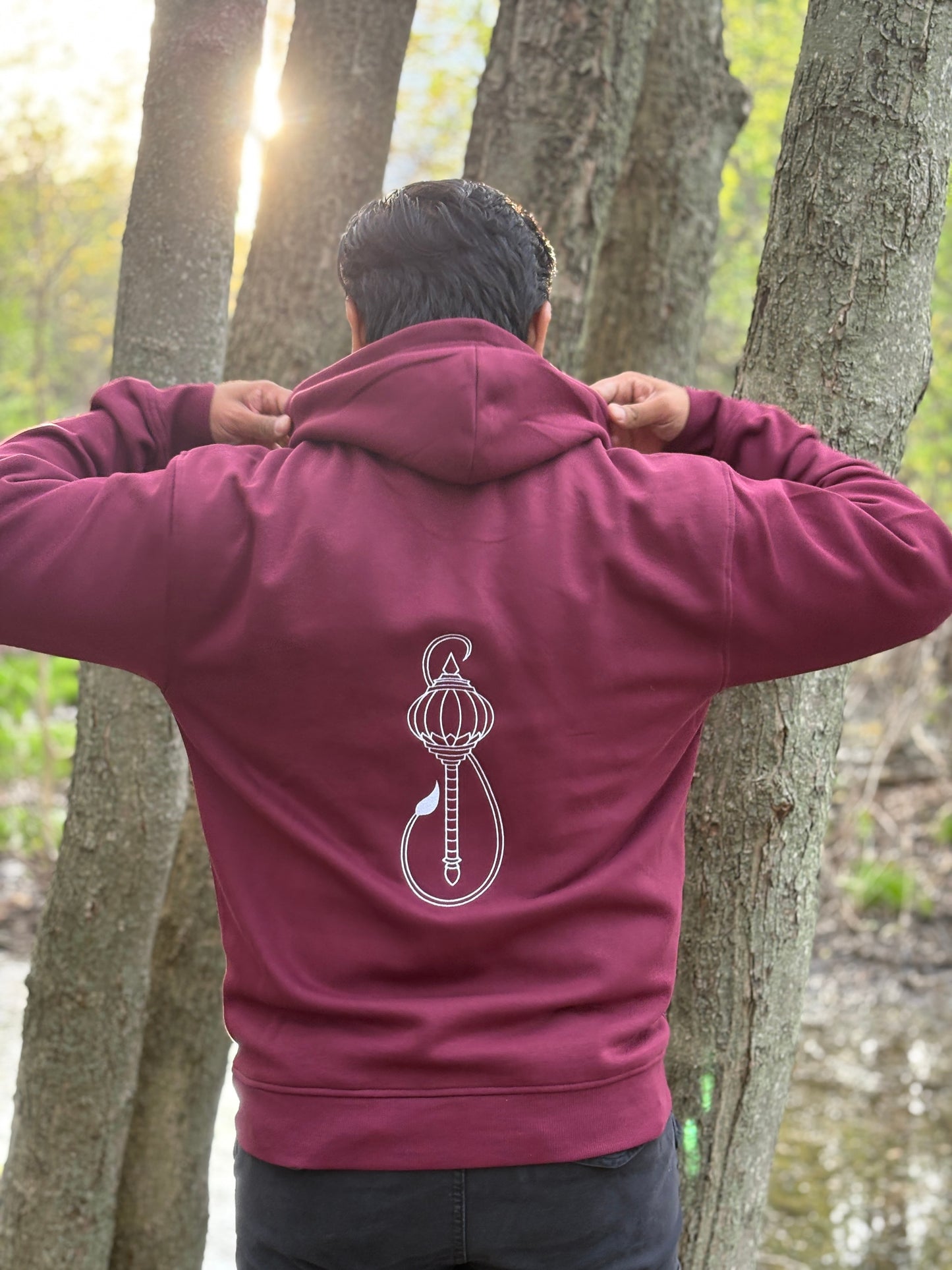 Aikyam-Hanuman-Gadaksha-Hoodie-Maroon