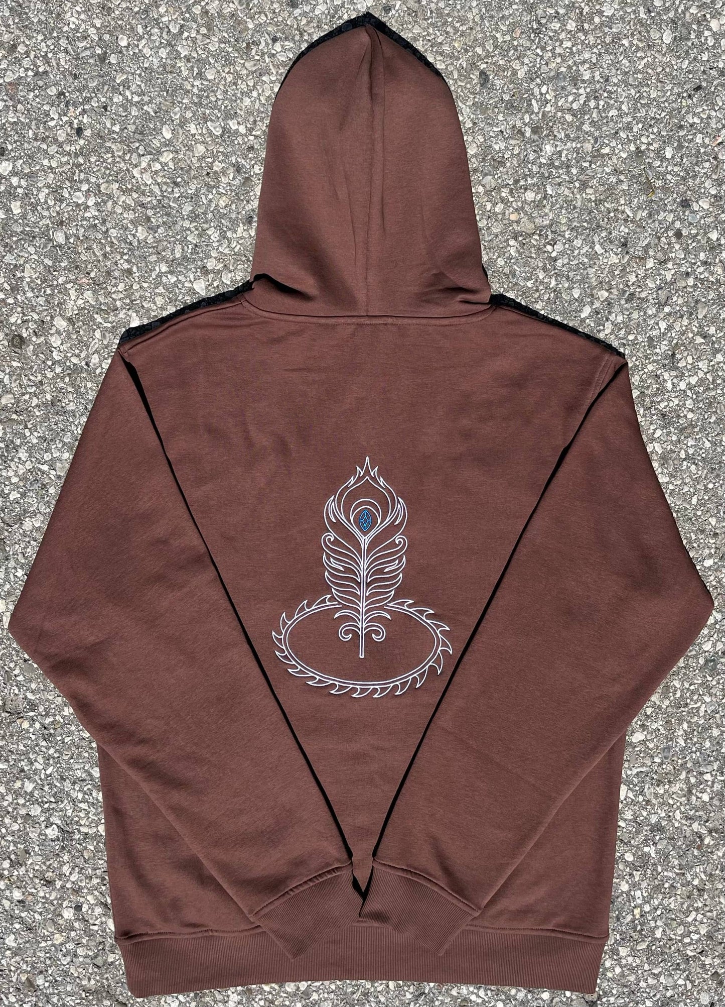 Aikyam-LordKrishna-MayurChakra-Hoodie-Brown